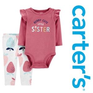 Carters Berry Cute Little Sister 2 Piece Size 3m